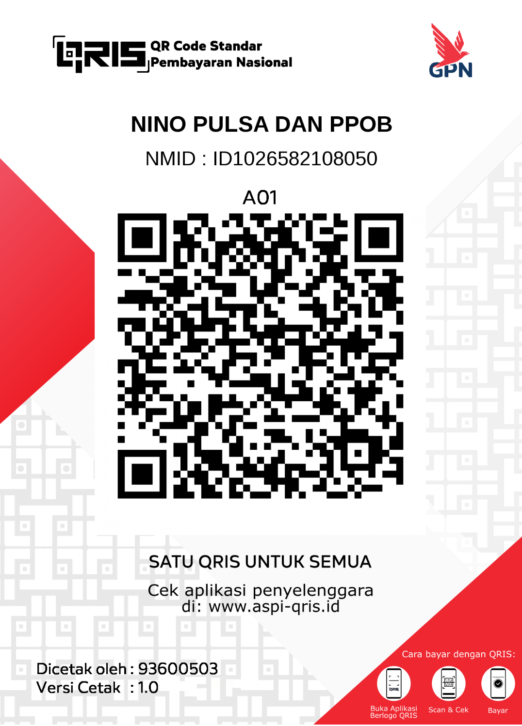 QRIS NINO PULSA & PPOB